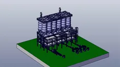 3D Model of Dry Mortar Production Plant 1