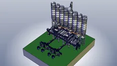 3D Model of Dry Mortar Production Plant 2